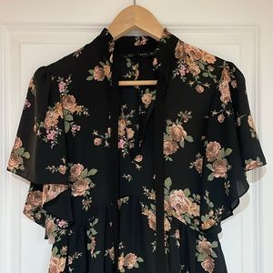 Zara - Floral Mini Dress - Size XS